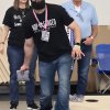 Brian Alves from Hop Forge Brewer competes in the cornhole tourney.